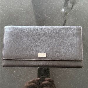 Kenneth Cole Pebbled Leather Continental Wallet - Brown #599